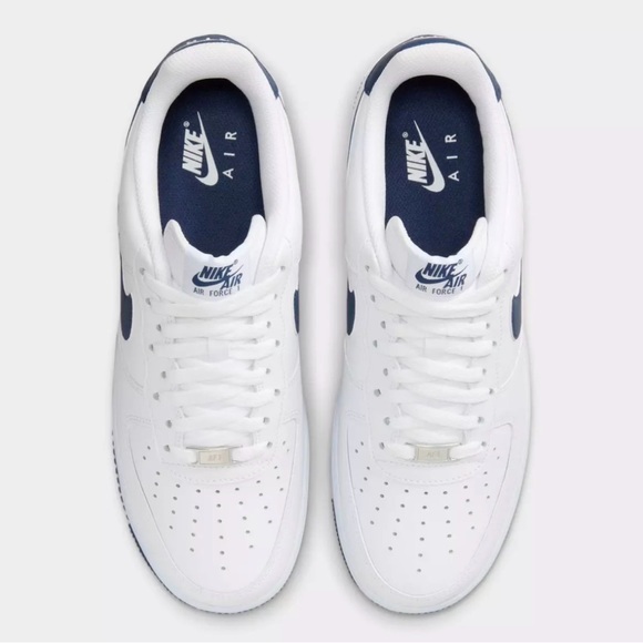 Nike Air Force 1 ‘07 Basketball Sneaker - White/Midnight Navy - Picture 4 of 7